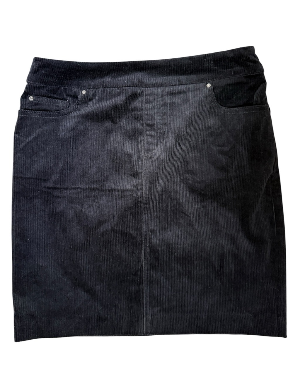 S.C. & Co. Medium Black Corduroy Pencil Skirt
